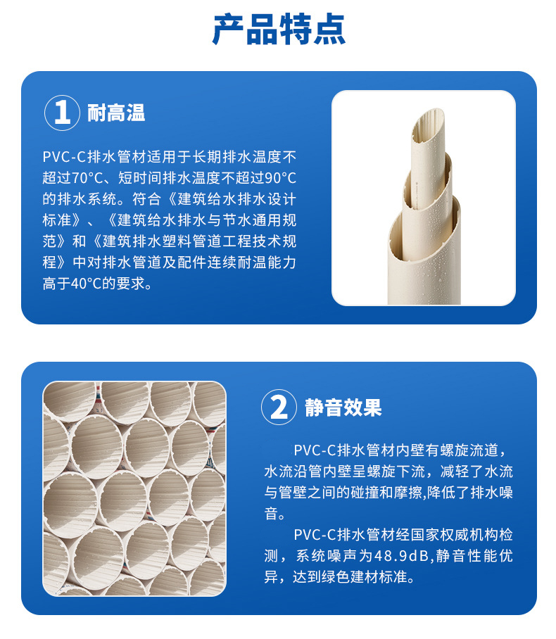 PVC-C耐高温静音排水管材(图3) PVC-C耐高温静音排水管材(图3)